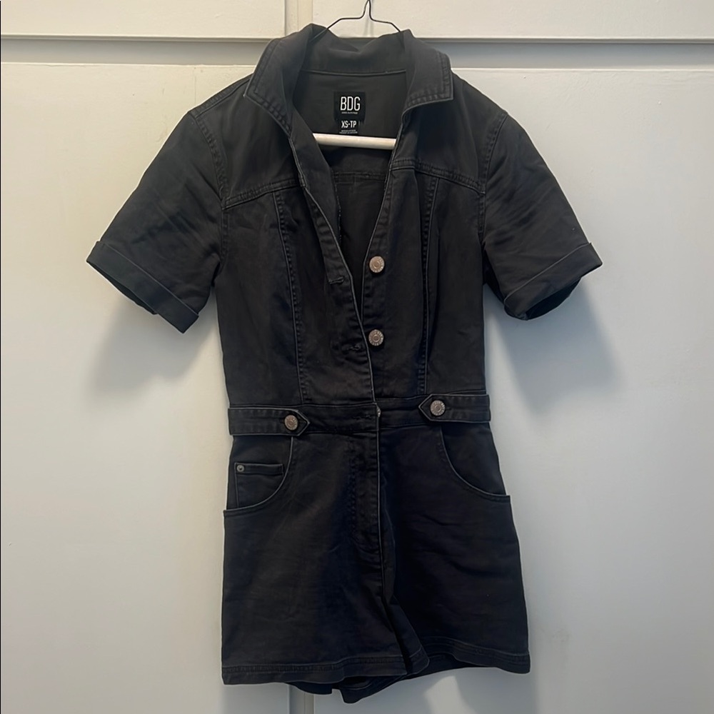 BOG Gray Denim Romper